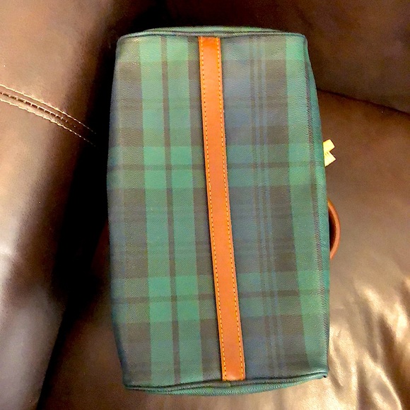 M RALPH LAUREN Black Watch Plaid Speedy Carry On Boston Travel Bag 30cm - Picture 8 of 17